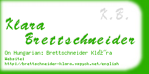 klara brettschneider business card